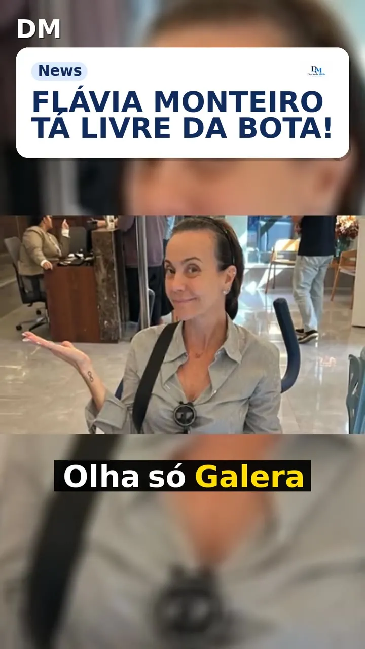 Flávia Monteiro celebra fim da bota e das muletas