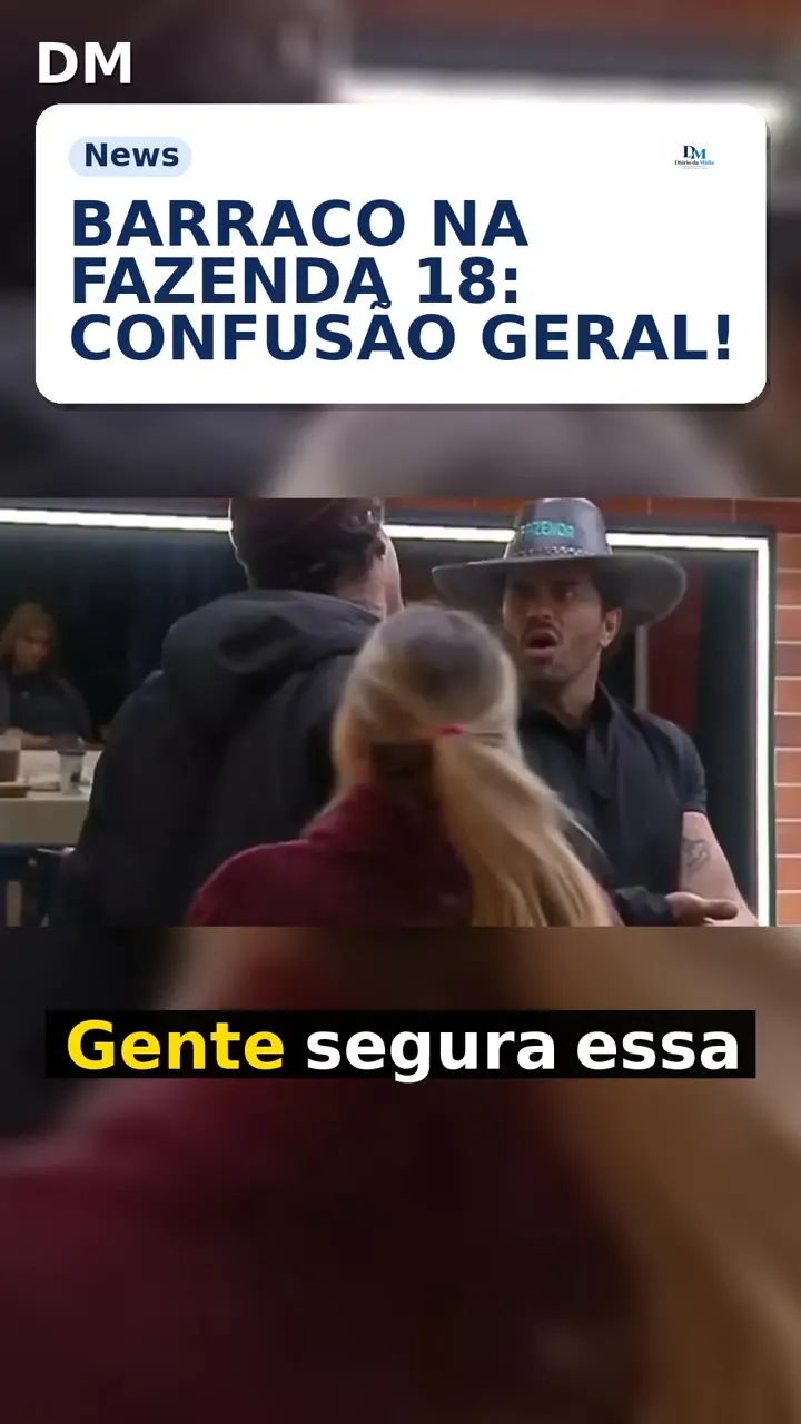 A Fazenda 18: esbarrão desencadeia briga generalizada na madrugada