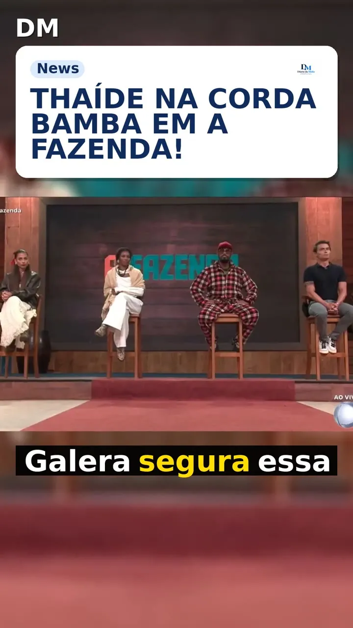 Thaíde: enquete indica apenas 6,85% de apoio para ficar em A Fazenda
